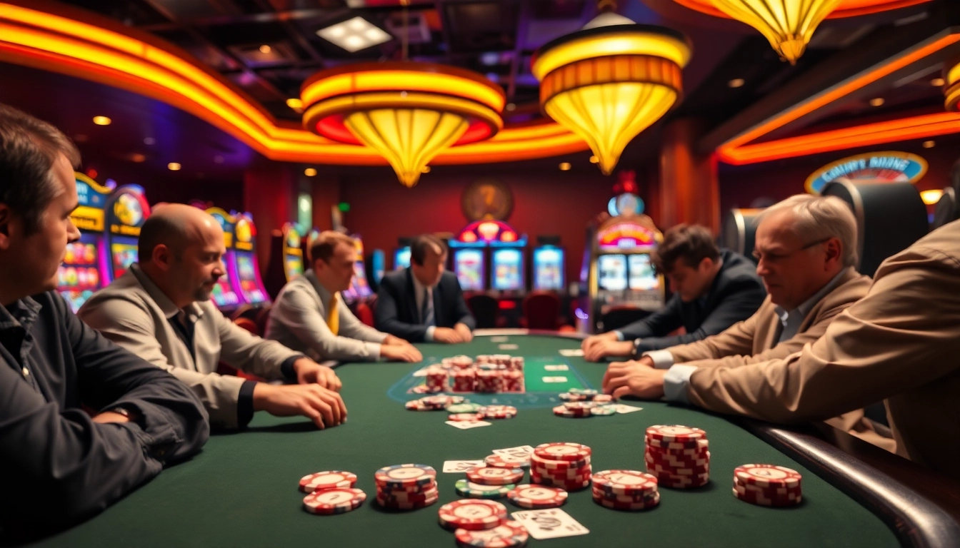 bbni4d menang di meja poker dengan pemain fokus di kasino yang ramai.