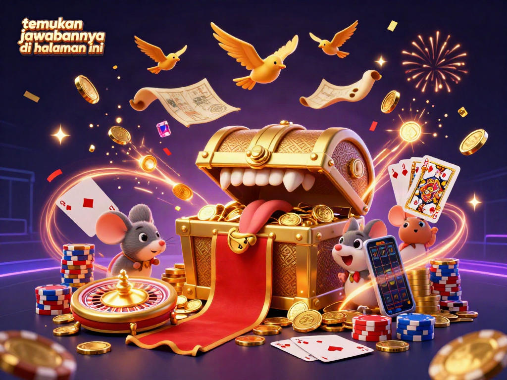 Menghadirkan kemenangan di kasino online, temukan jawabannya di halaman ini dengan simbol slot dan koin emas mengelilingi