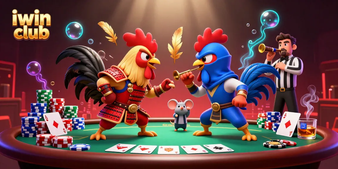 Experience thrilling action at the iwin club with a showdown between samurai and ninja roosters.