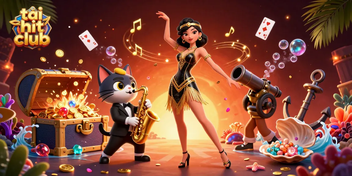 Win big with tải hit club in this vibrant casino scene filled with treasures and excitement.