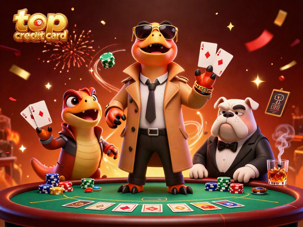 Experience the thrills at top credit card casinos with playful raptors trying to enter a VIP lounge.