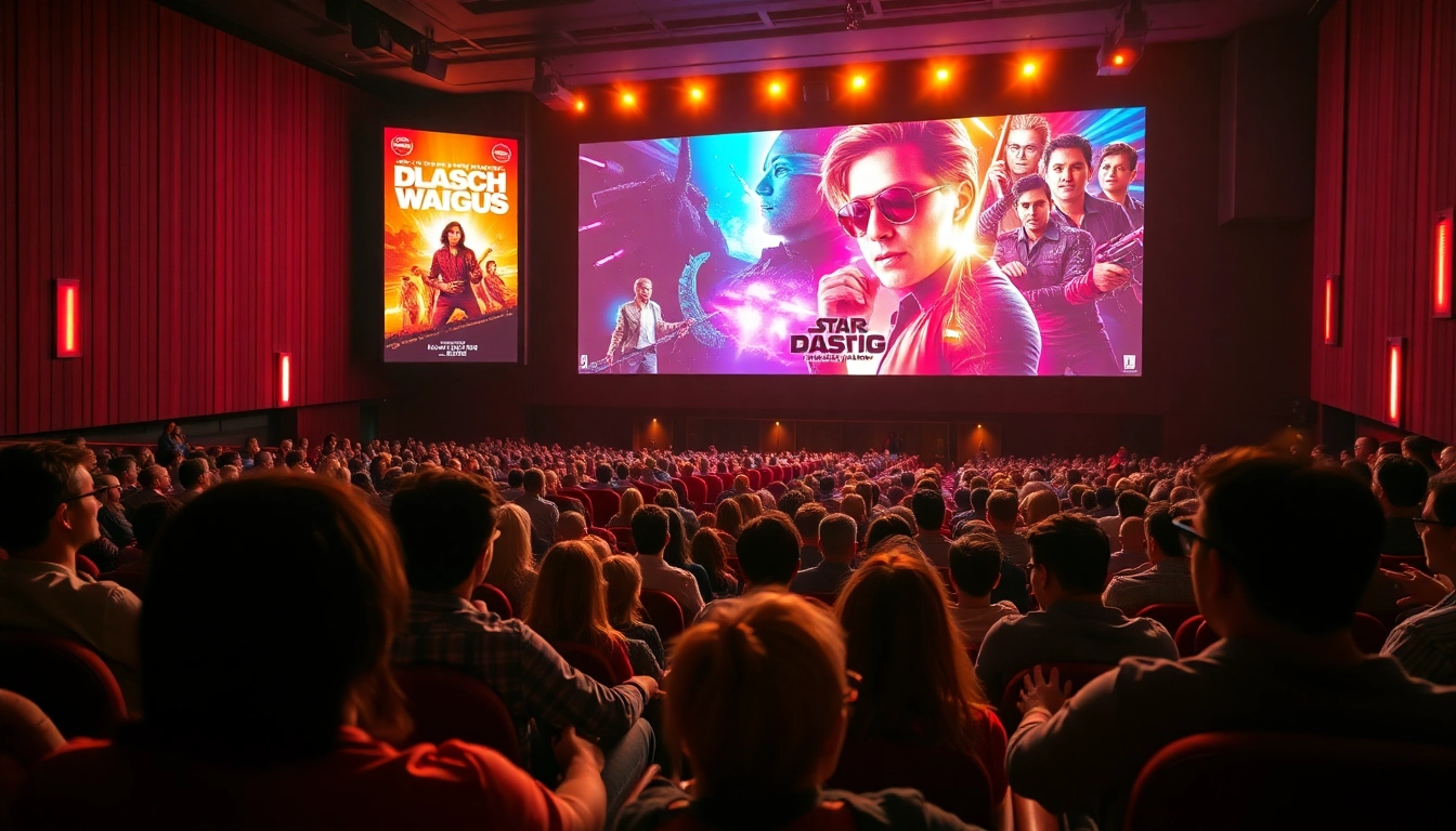 ดูหนังใหม่ชนโรง ในโรงภาพยนตร์ที่เต็มไปด้วยผู้ชมที่ตื่นเต้น
