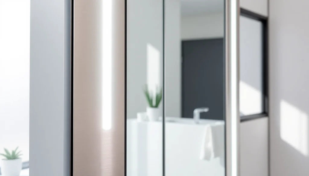 Erkunden Sie den eleganten sonni Spiegelschrank mit LED-Beleuchtung in einem modernen Badezimmer.