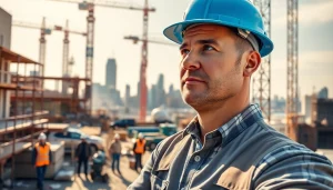 Engaging New York Commercial General Contractor supervising a construction site in NYC.