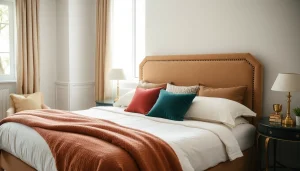 Cuscini per letto eleganti che offrono comfort e stile in un ambiente accogliente.
