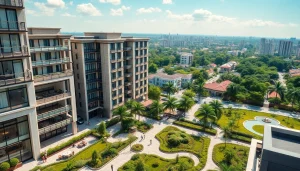 Showcasing the Tampines EC's modern architecture and vibrant community atmosphere.