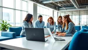 Enhance your edmonton social media marketing with a professional team's engaging brainstorming session.