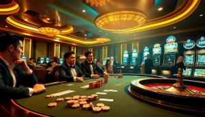 Experience the thrilling S88 casino environment with vibrant poker action and luxury gaming.