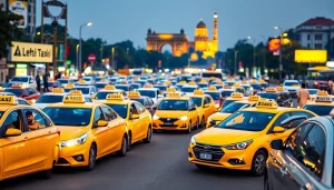 Delhi Taxi Service featuring reliable drivers and clean taxis ready for passengers in a vibrant city setting.