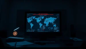 Visual representation of dark web busts in 2026, showcasing cybersecurity operations and investigative technology.