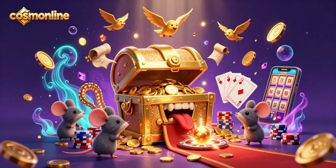 Engage in the exciting world of cosmonline casinos with adventurous elements, golden treasures, and interactive games.